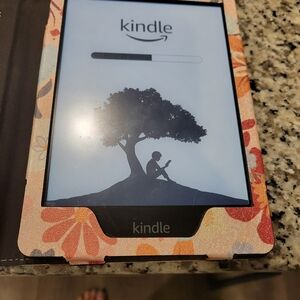Kindle with Floral Cover
